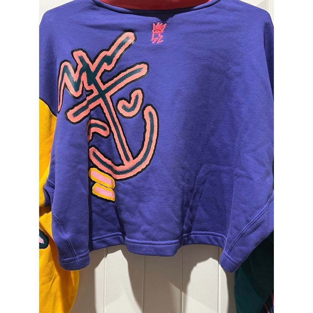 NWT❤️Adidas Women Crop Pullover Hoodie szM - Picture 8 of 11
